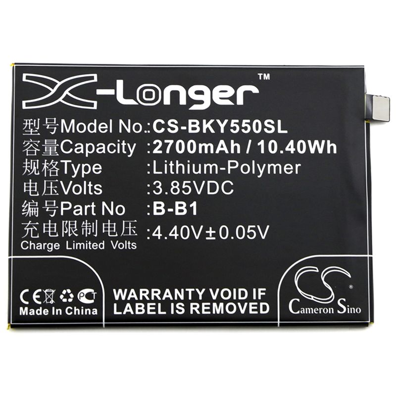 Li-polymer Battery Fits Bbk, Vivo Y55, Vivo Y55a, Vivo Y55l 3.85v, 2700mah Mobile & SmartPhone Cameron Sino Technology Limited