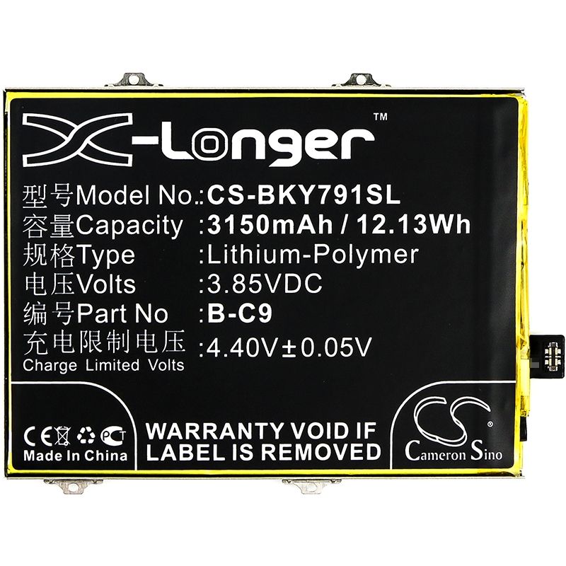 Li-Polymer Battery fits Bbk, vivo y79, vivo y79 dual sim, vivo y79 dual sim td-lte 3.85V, 3150mAh Mobile & SmartPhone Cameron Sino Technology Limited