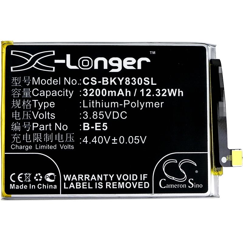 Li-Polymer Battery fits Bbk, vivo y83, vivo y83a, vivo 3.85V, 3200mAh Mobile & SmartPhone Cameron Sino Technology Limited