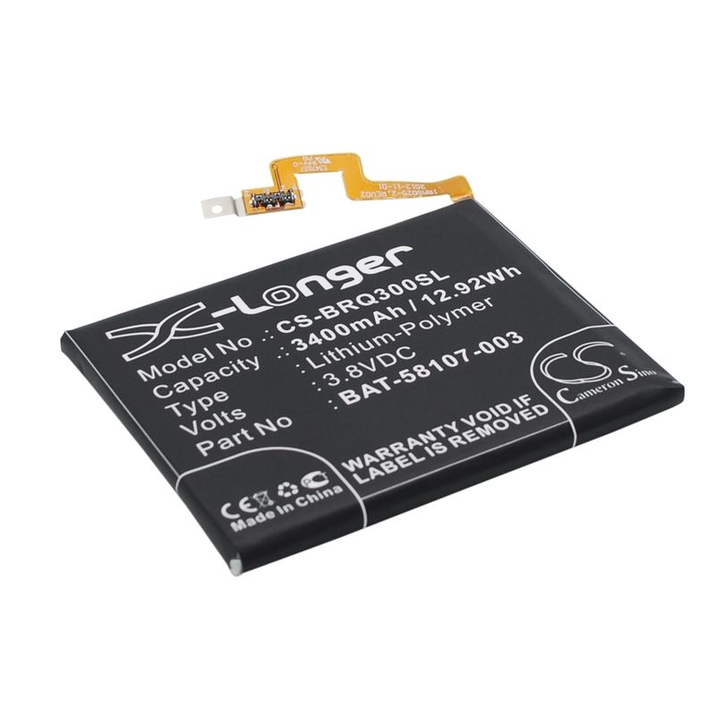 Li-polymer Battery Fits Blackberry, Passport, Passport 4g, Q30 3.8v, 3400mah Mobile & SmartPhone Cameron Sino Technology Limited