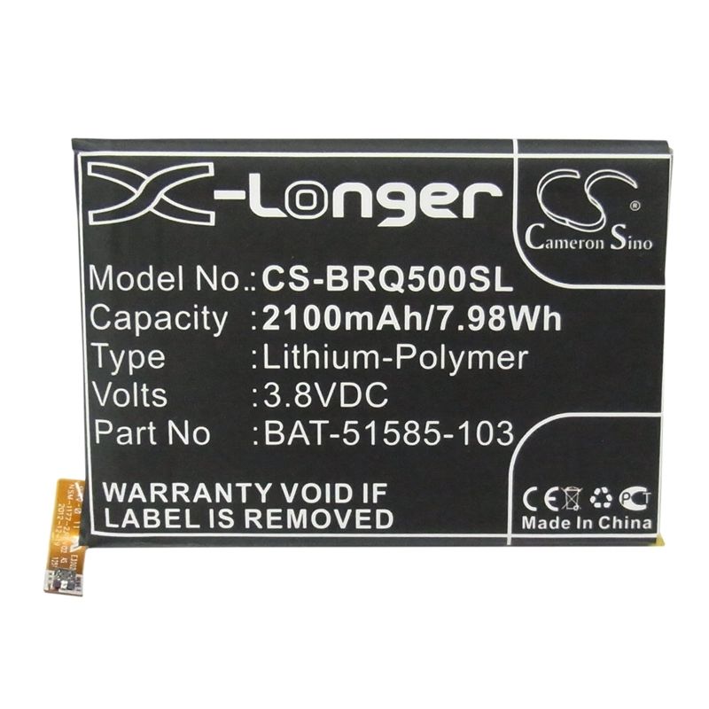 Li-polymer Battery Fits Blackberry, Q5, Q5 Lte, Q5 Lte Sqr100-1 3.8v, 2100mah Mobile & SmartPhone Cameron Sino Technology Limited