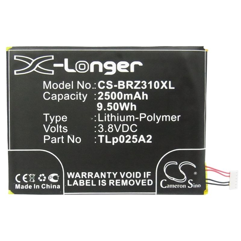 Li-Polymer Battery fits Blackberry, stj100-1, z3 3.8V, 2500mAh Mobile & SmartPhone Cameron Sino Technology Limited