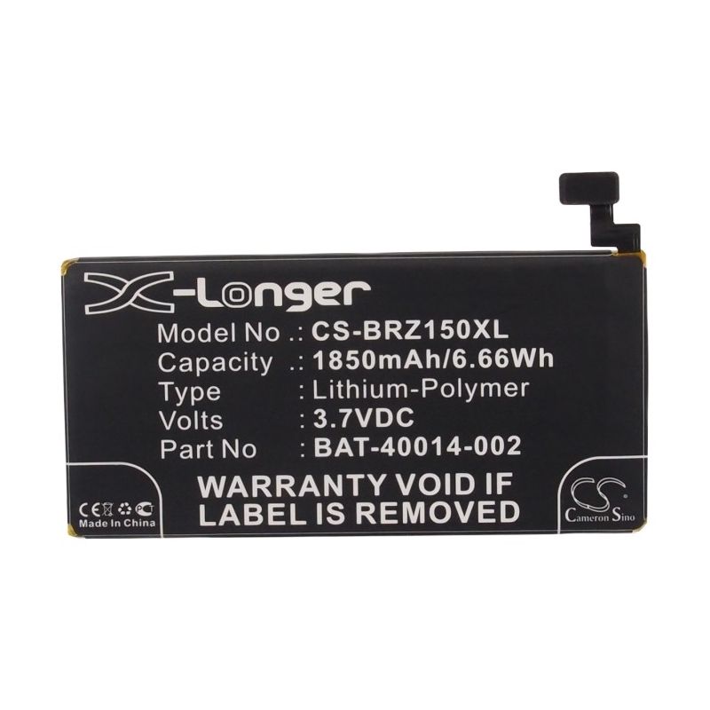 Li-Polymer Battery fits Blackberry, z15 3.7V, 1850mAh Mobile & SmartPhone Cameron Sino Technology Limited