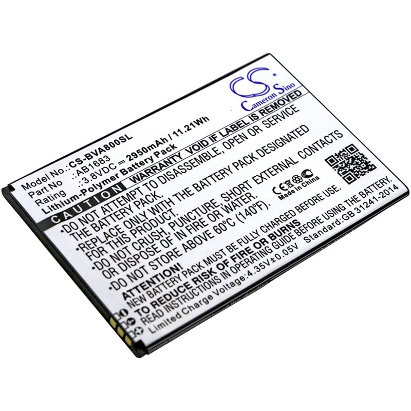 Li-Polymer Battery fits Blackview, a8 max 3.8V, 2950mAh Mobile & SmartPhone Cameron Sino Technology Limited