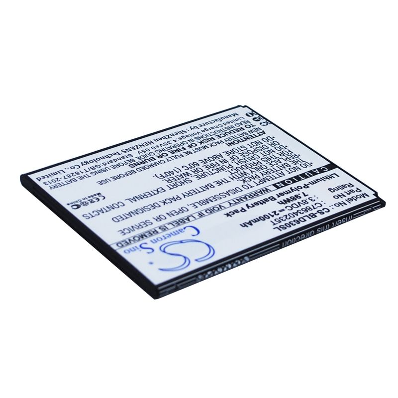 Li-Polymer Battery fits Blu, d630l, d630u, studio 5.5s 3.8V, 2100mAh Mobile & SmartPhone Cameron Sino Technology Limited