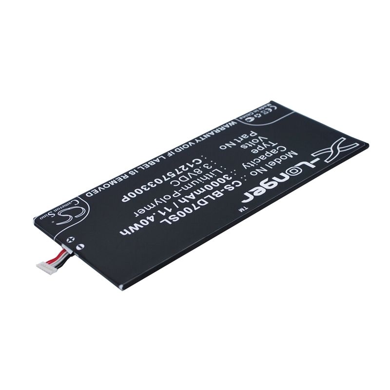 Li-Polymer Battery fits Blu, d700, d700a, d700i 3.8V, 3000mAh Mobile & SmartPhone Cameron Sino Technology Limited