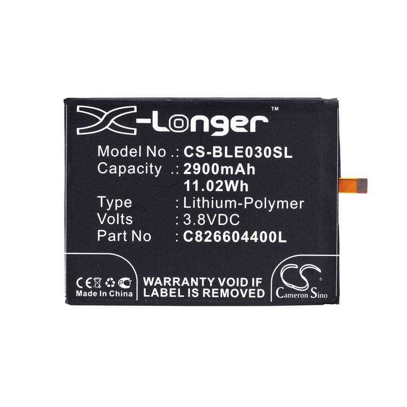 Li-polymer Battery Fits Blu, E010q, E030us, Energy X 3.8v, 2900mah Mobile & SmartPhone Cameron Sino Technology Limited