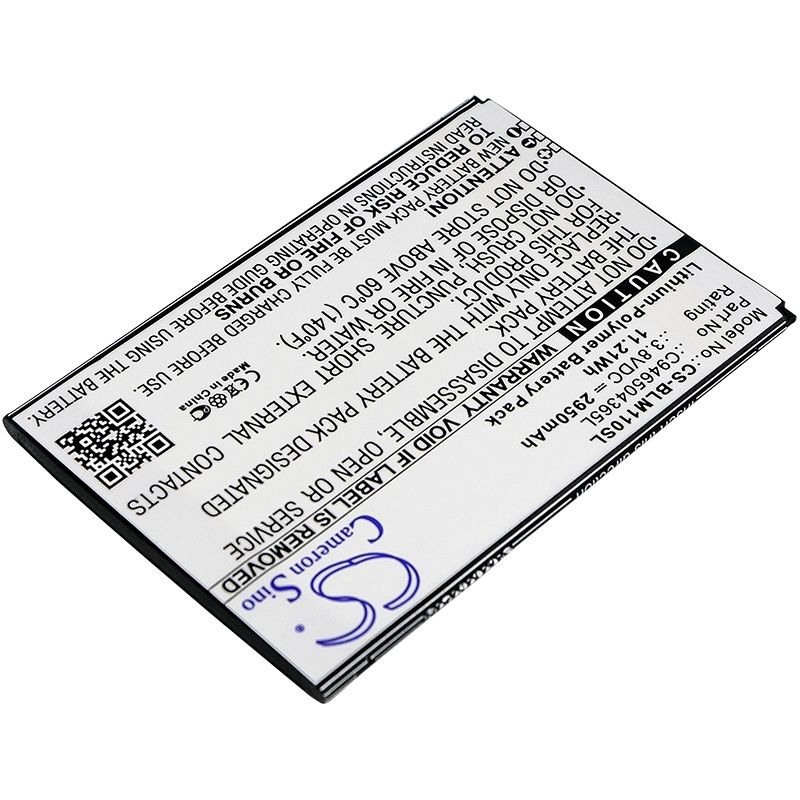 Li-polymer Battery Fits Blu, L0110ee, L0110uu, Life Max 3.8v, 2950mah Mobile & SmartPhone Cameron Sino Technology Limited