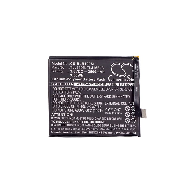 Li-polymer Battery Fits Blu, R0030uu, R1 Hd, S0210uu 3.8v, 2500mah Mobile & SmartPhone Cameron Sino Technology Limited