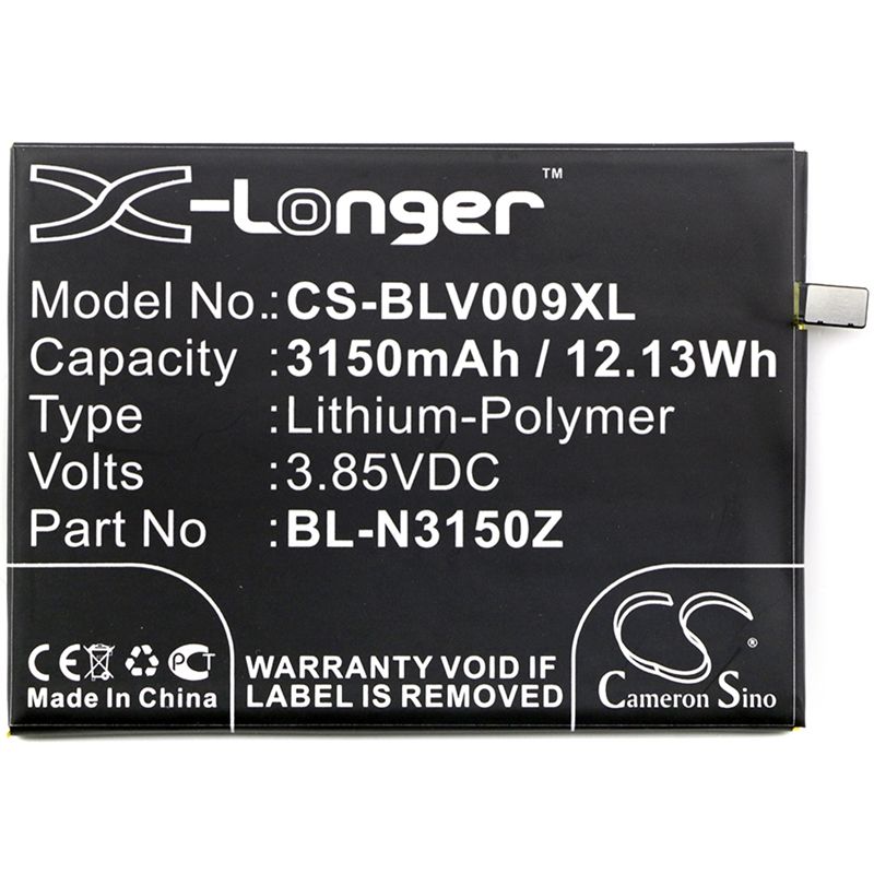 Li-polymer Battery Fits Blu, V0070, V0070uu, V0090 3.85v, 3150mah Mobile & SmartPhone Cameron Sino Technology Limited