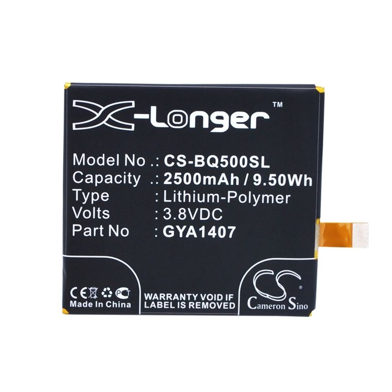 Li-Polymer Battery fits Bq, aquaris e5, aquaris e5 fhd, aquaris e5 hd 3.8V, 2500mAh Communications Cameron Sino Technology Limited (Suspended)