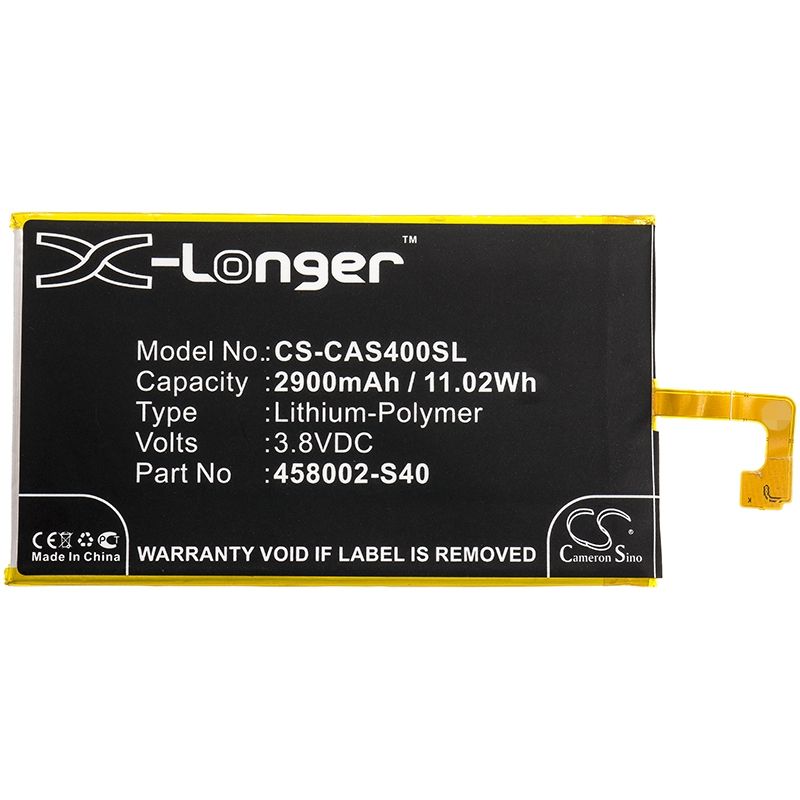 Li-Polymer Battery fits Cat, s40, caterpillar, s40 3.8V, 2900mAh Mobile & SmartPhone Cameron Sino Technology Limited