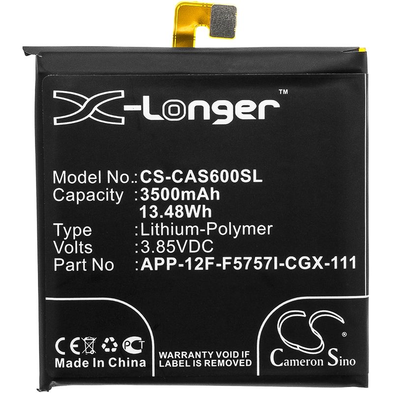 Li-polymer Battery Fits Cat, S60, Caterpillar, S60 3.85v, 3500mah Mobile & SmartPhone Cameron Sino Technology Limited