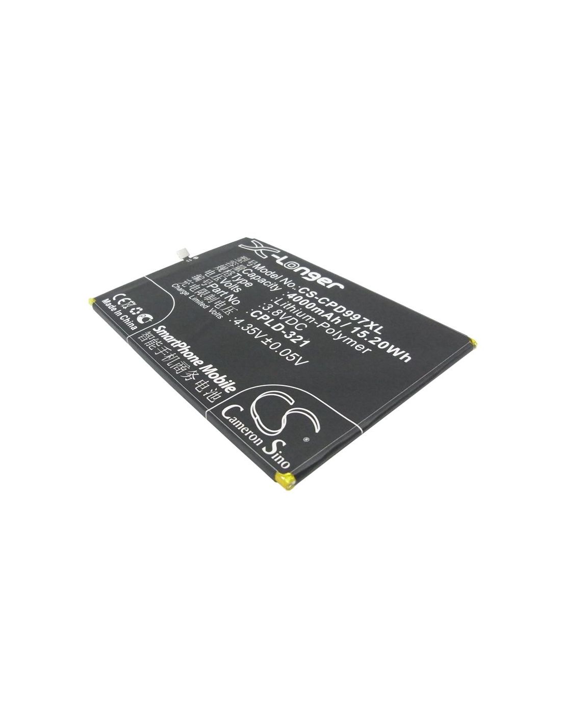 Li-Polymer Battery fits Coolpad, 1s, 9976a, 9976d 3.8V, 4000mAh Communications Cameron Sino Technology Limited (Suspended)