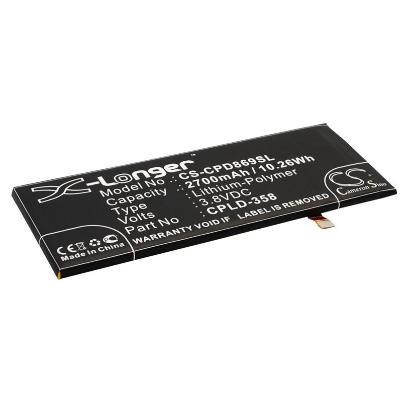 Li-Polymer Battery fits Coolpad,8690, 8690-t00, x7 3.8V, 2700mAh Mobile & SmartPhone Cameron Sino Technology Limited