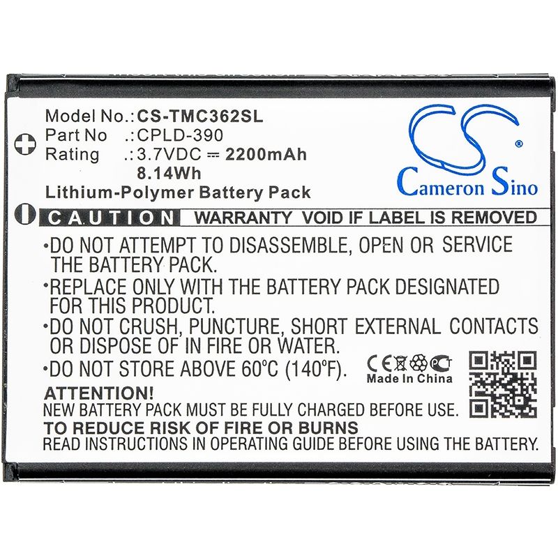 Li-polymer Battery Fits Coolpad, Catalyst 3622a, T-mobile, Catalyst 3622a 3.7v, 2200mah Mobile & SmartPhone Cameron Sino Technology Limited