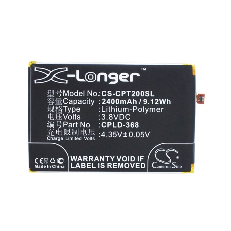Li-Polymer Battery fits Coolpad, fengshang t2, modena, t2-00 3.8V, 2400mAh Mobile & SmartPhone Cameron Sino Technology Limited