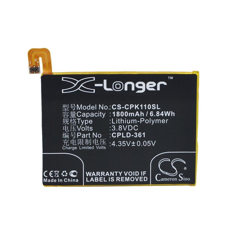 Li-Polymer Battery fits Coolpad, ivvi k1 mini 3.8V, 1800mAh Mobile & SmartPhone Cameron Sino Technology Limited