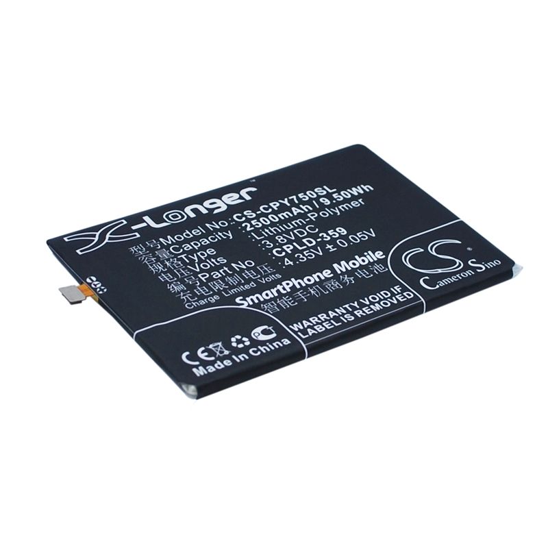 Li-Polymer Battery fits Coolpad, t2-c01, y75, y76 3.8V, 2500mAh Mobile & SmartPhone Cameron Sino Technology Limited