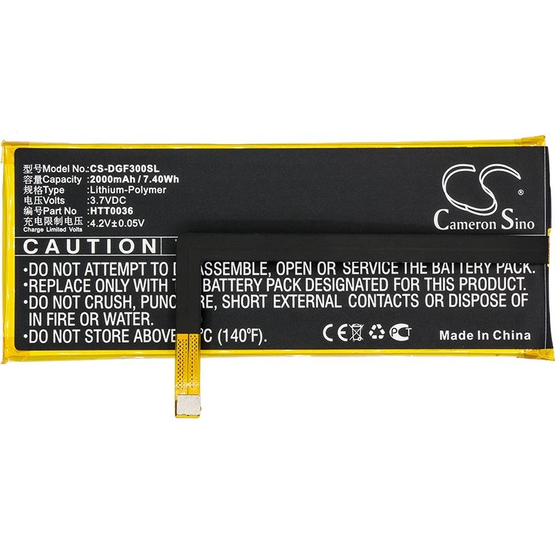 Li-Polymer Battery fits Doogee, f3 3.7V, 2000mAh Communications Cameron Sino Technology Limited (Suspended)