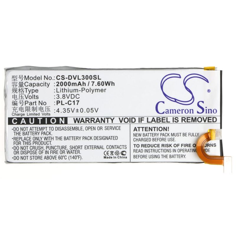 Li-polymer Battery Fits Doov, L3, L3c 3.8v, 2000mah Mobile & SmartPhone Cameron Sino Technology Limited