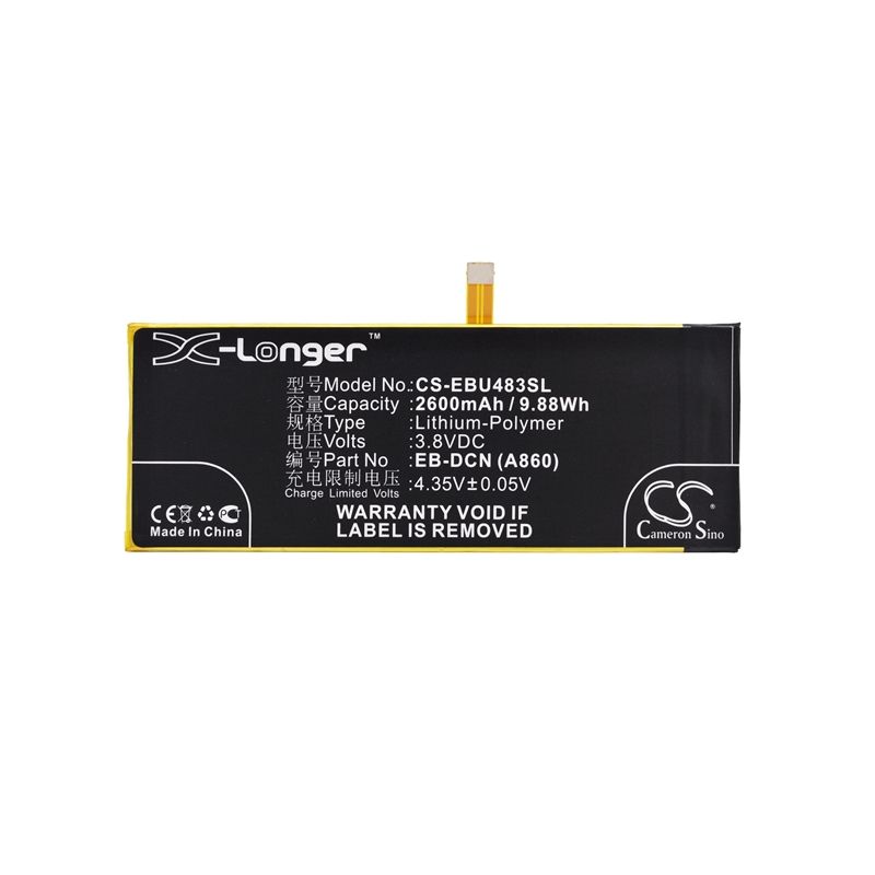 Li-Polymer Battery fits Ebest, u5483 3.8V, 2600mAh Communications Cameron Sino Technology Limited (Suspended)