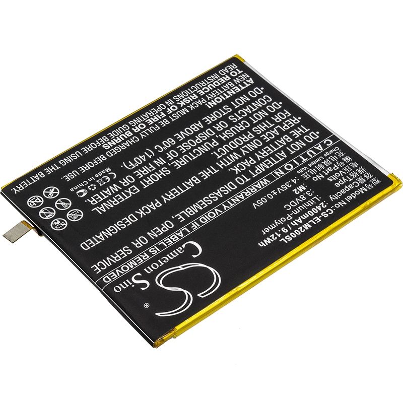 Li-Polymer Battery fits Elephone, m2 3.8V, 2400mAh Communications Cameron Sino Technology Limited (Suspended)