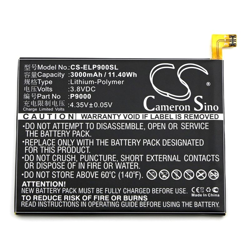 Li-Polymer Battery fits Elephone, p9000, p9000 dual sim lte, p9000 lite 3.8V, 3000mAh Mobile & SmartPhone Cameron Sino Technology Limited