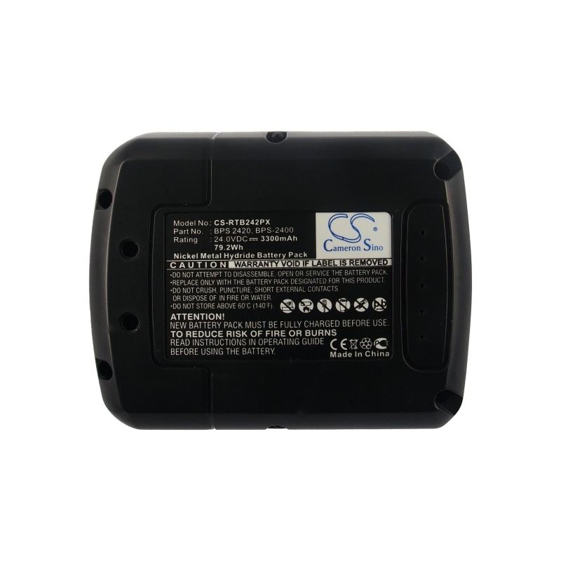 Ni-MH Battery fits Ryobi, Crh-2400re, Crh-240rh, 24.0V, 3300mAh Home Electronics Cameron Sino Technology Limited (Suspended)