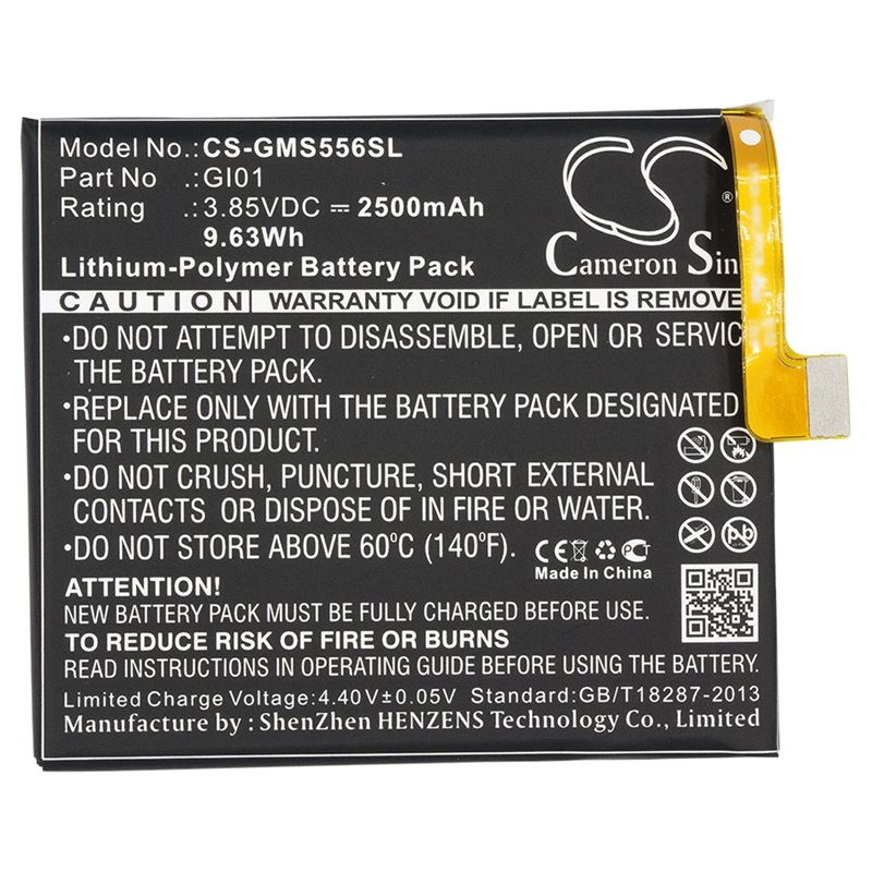 Li-Polymer Battery fits Gigaset, gigaset me fcb, gs55-6, gs55-6me 3.85V, 2500mAh Mobile & SmartPhone Cameron Sino Technology Limited