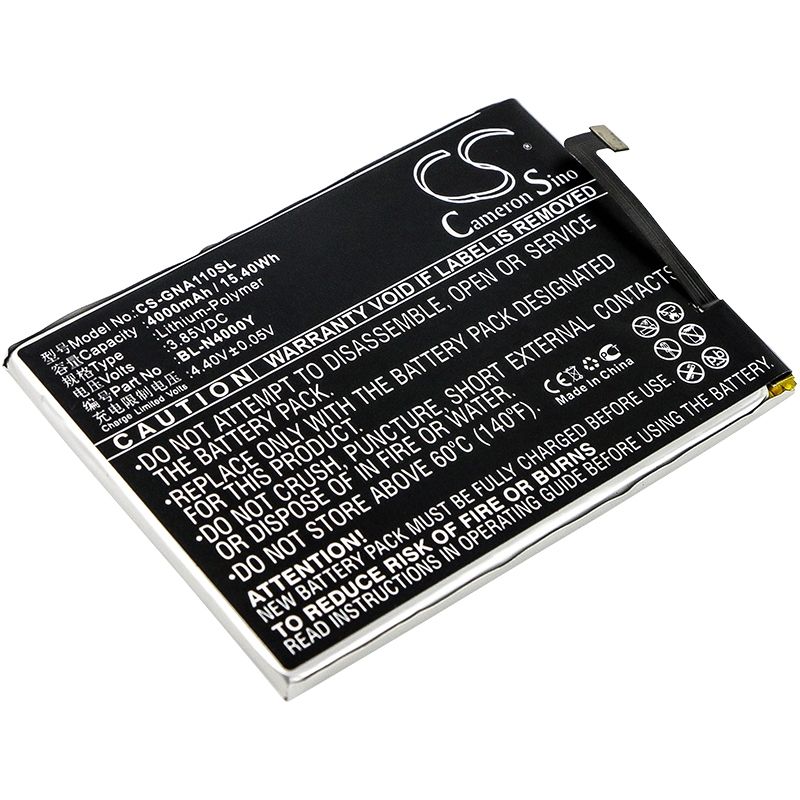 Li-Polymer Battery fits Gionee, a1 lite, a1 lite dual sim, a1 lite dual sim td-lte 3.85V, 4000mAh Mobile & SmartPhone Cameron Sino Technology Limited