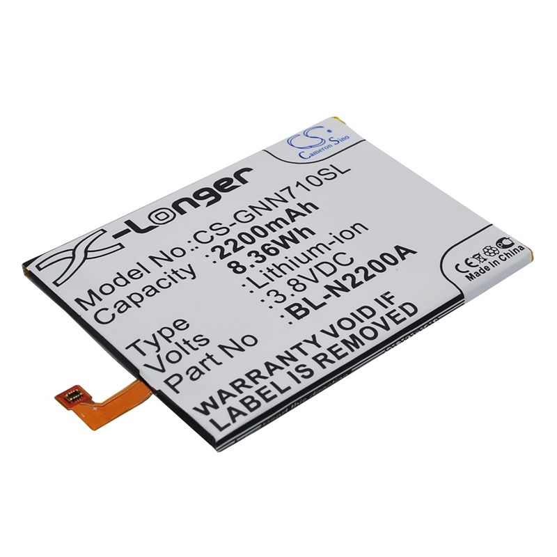 Li-Polymer Battery fits Gionee, e7 mini 3.8V, 2200mAh Mobile & SmartPhone Cameron Sino Technology Limited