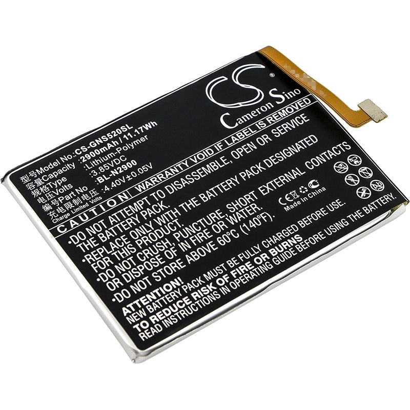 Li-Polymer Battery fits Gionee, gn3001, gn3001l, s5 3.85V, 2900mAh Mobile & SmartPhone Cameron Sino Technology Limited