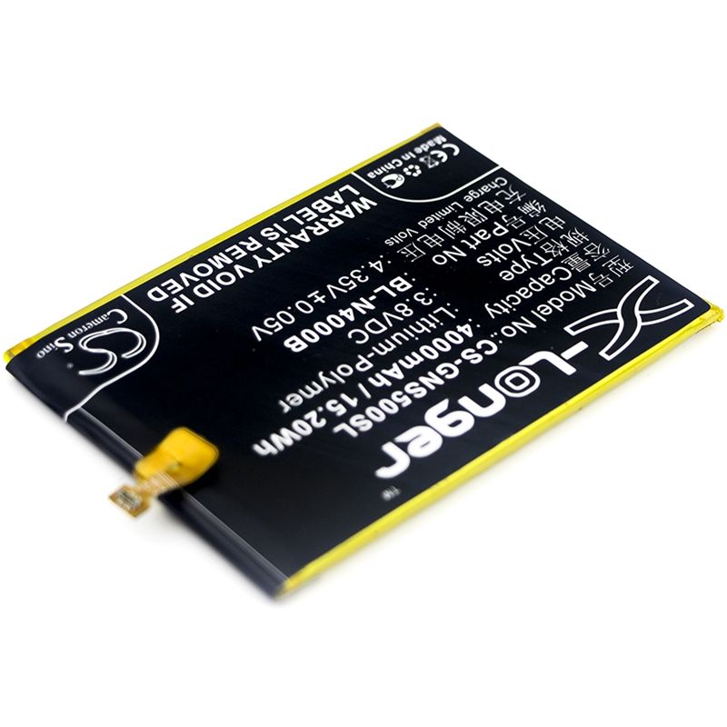 Li-Polymer Battery fits Gionee, gn5005, gn5005 steel 2 dual sim, gn5005 steel 2 dual sim td-lte 3.8V, 4000mAh Communications Cameron Sino Technology Limited (Suspended)