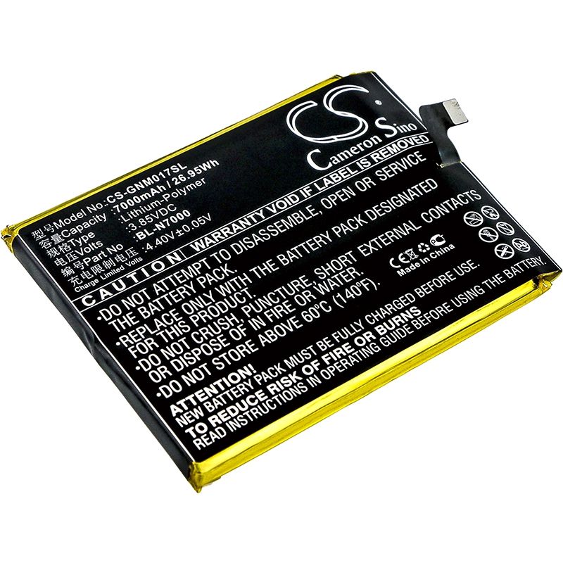 Li-Polymer Battery fits Gionee, m2017, m2017 dual sim, m2017 dual sim td-lte 3.85V, 7000mAh Mobile & SmartPhone Cameron Sino Technology Limited