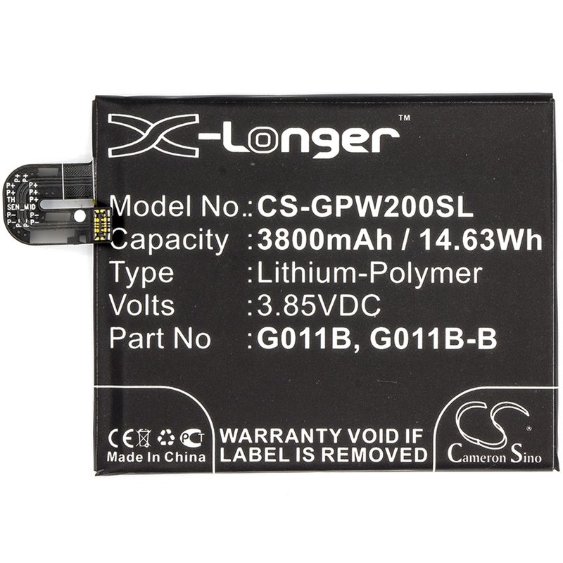 Li-polymer Battery Fits Google, G011c, Pixel 2 Xl 2017, Pixel Xl2 2017 3.85v, 3800mah Mobile & SmartPhone Cameron Sino Technology Limited