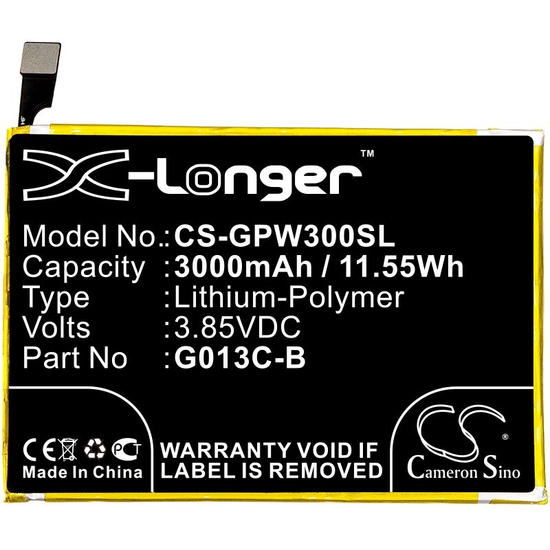 Li-polymer Battery Fits Google, G013c, Pixel 3 Xl, Pixel Xl 3 3.85v, 3000mah Mobile & SmartPhone Cameron Sino Technology Limited