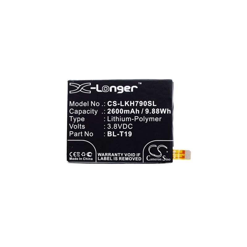 Li-polymer Battery Fits Google, Nexus 5x, Nexus 5x Lte, Lg 3.8v, 2600mah Mobile & SmartPhone Cameron Sino Technology Limited