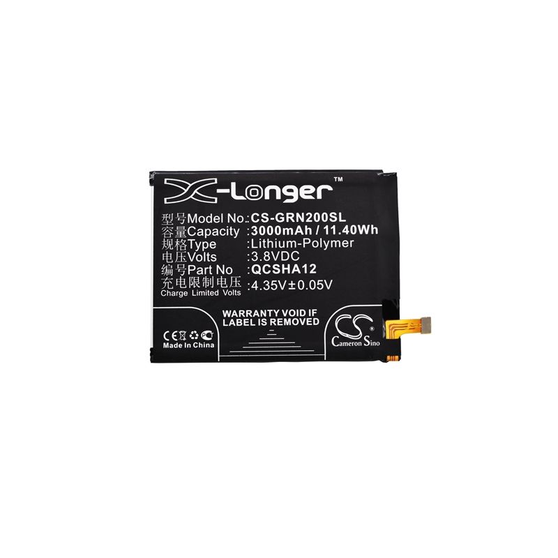 Li-Polymer Battery fits Green orange, jl610, n2 3.8V, 3000mAh Mobile & SmartPhone Cameron Sino Technology Limited