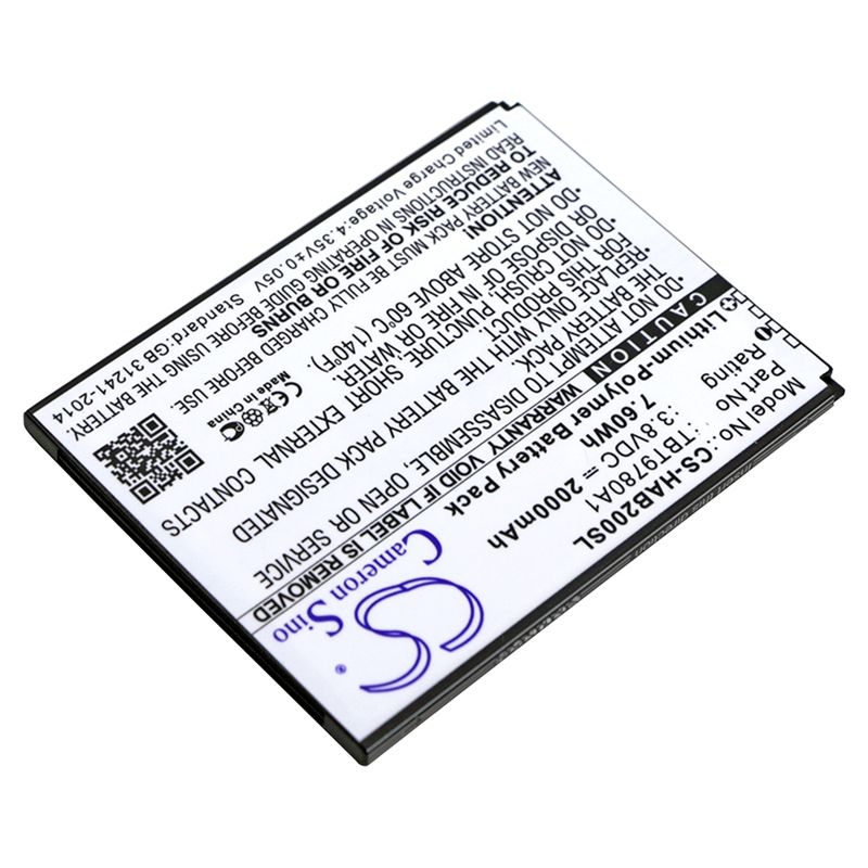 Li-Polymer Battery fits Highscreen, b2000a, thor, k-touch 3.8V, 2000mAh Mobile & SmartPhone Cameron Sino Technology Limited