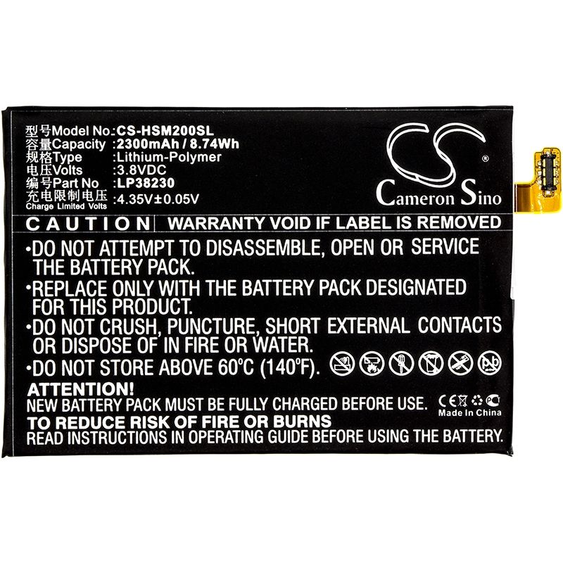 Li-Polymer Battery fits Hisense, d2-m 3.8V, 2300mAh Mobile & SmartPhone Cameron Sino Technology Limited