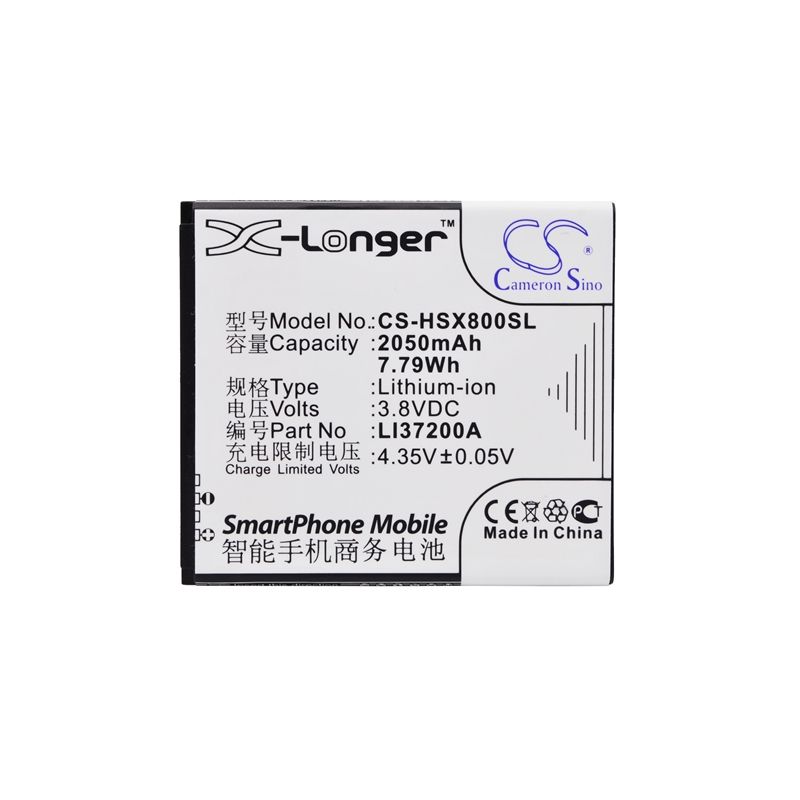 Li-Polymer Battery fits Hisense, e620m, hs-e620m, hs-t9 3.8V, 2050mAh Mobile & SmartPhone Cameron Sino Technology Limited