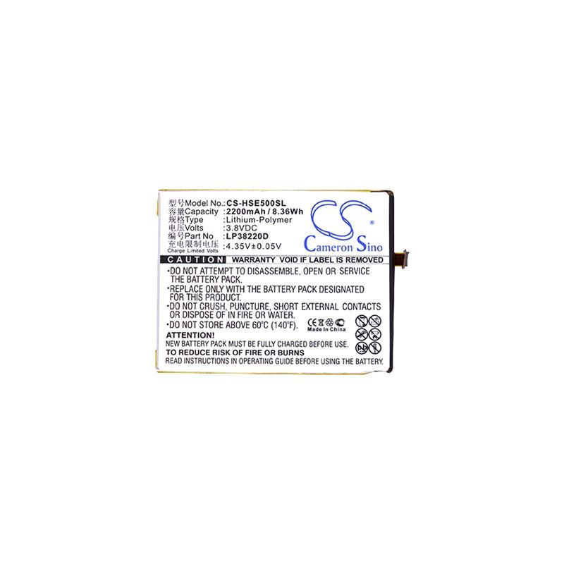 Li-Polymer Battery fits Hisense, hs-e50t, hs-e50t dual sim td-lte 3.8V, 2200mAh Communications Cameron Sino Technology Limited (Suspended)