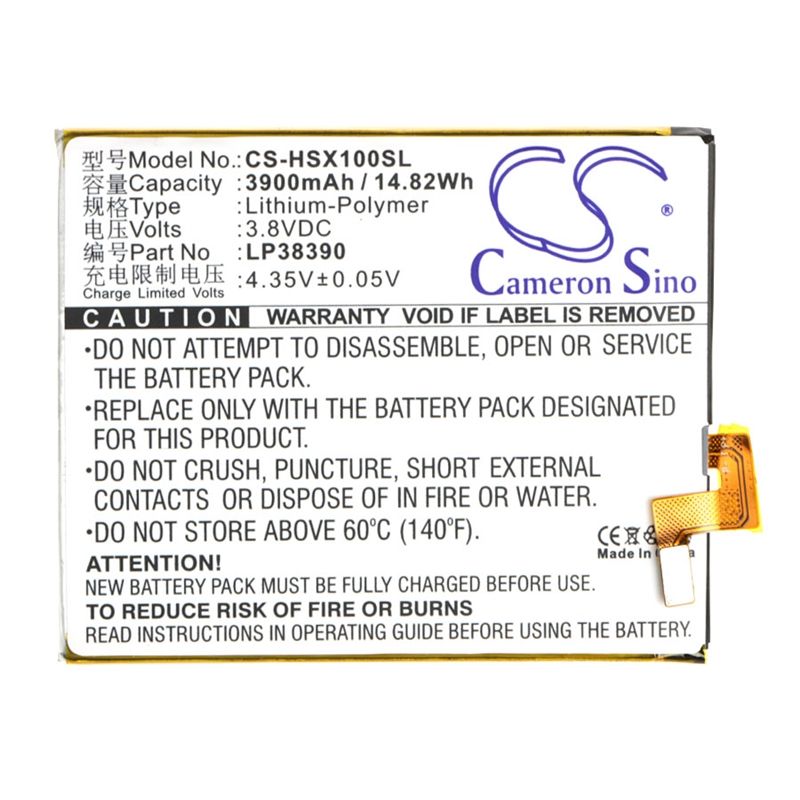 Li-Polymer Battery fits Hisense, hs-x1, hs-x1 td-lte 3.8V, 3900mAh Communications Cameron Sino Technology Limited