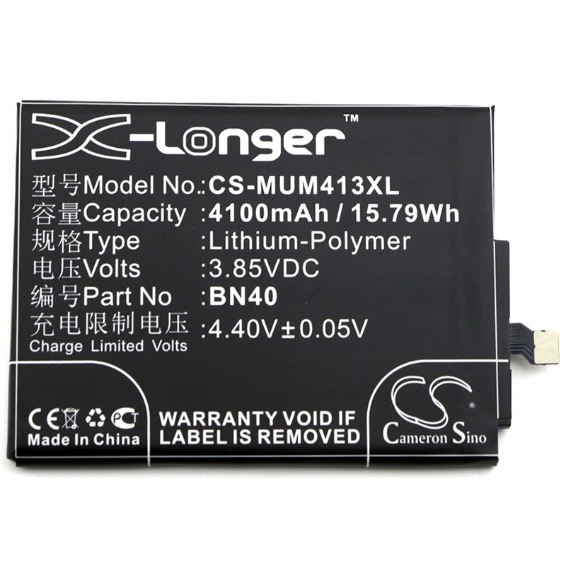 Li-polymer Battery Fits Hongmi, 4 Premium Edition, 4x Premium Edition, Redmi 4x Premium Edition Dual Sim Td-lte 3.85v, 4100mah Mobile & SmartPhone Cameron Sino Technology Limited