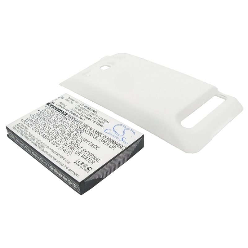 White 3.7V 2200mAh Htc, a9292, evo 4g, supersonic Replacement Battery Communications Cameron Sino Technology Limited
