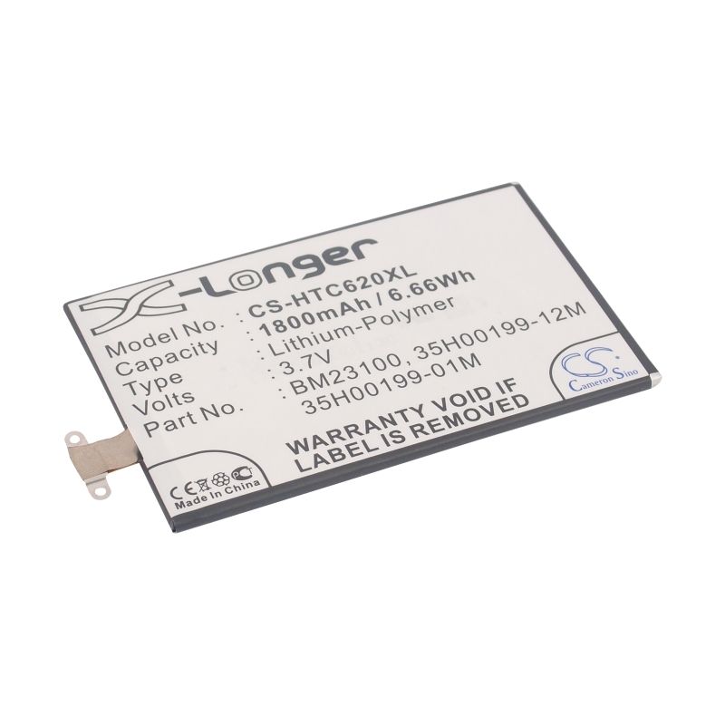 Li-Polymer Battery fits Htc, accord, c620, c620e 3.7V, 1800mAh Mobile & SmartPhone Cameron Sino Technology Limited