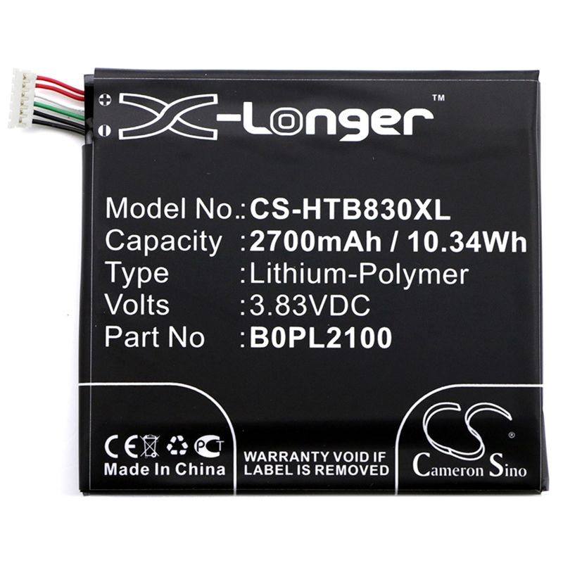 Li-polymer Battery Fits Htc, B3, B830x, Butterfly 3 3.83v, 2700mah Communications Cameron Sino Technology Limited (Suspended)