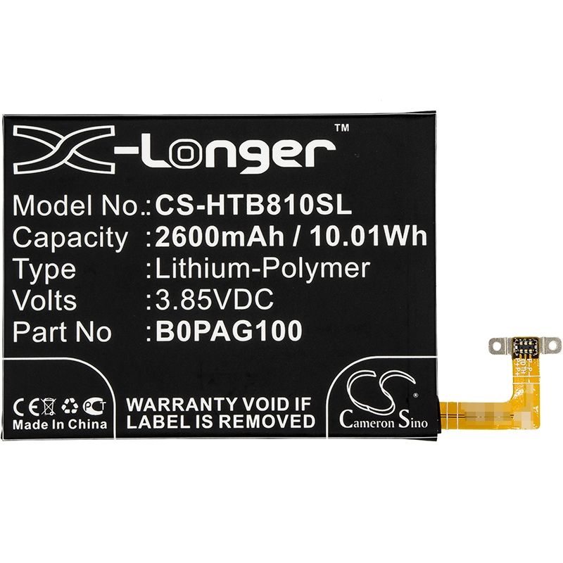Li-Polymer Battery fits Htc, b810x, butterfly 2, htl23 3.85V, 2600mAh Mobile & SmartPhone Cameron Sino Technology Limited