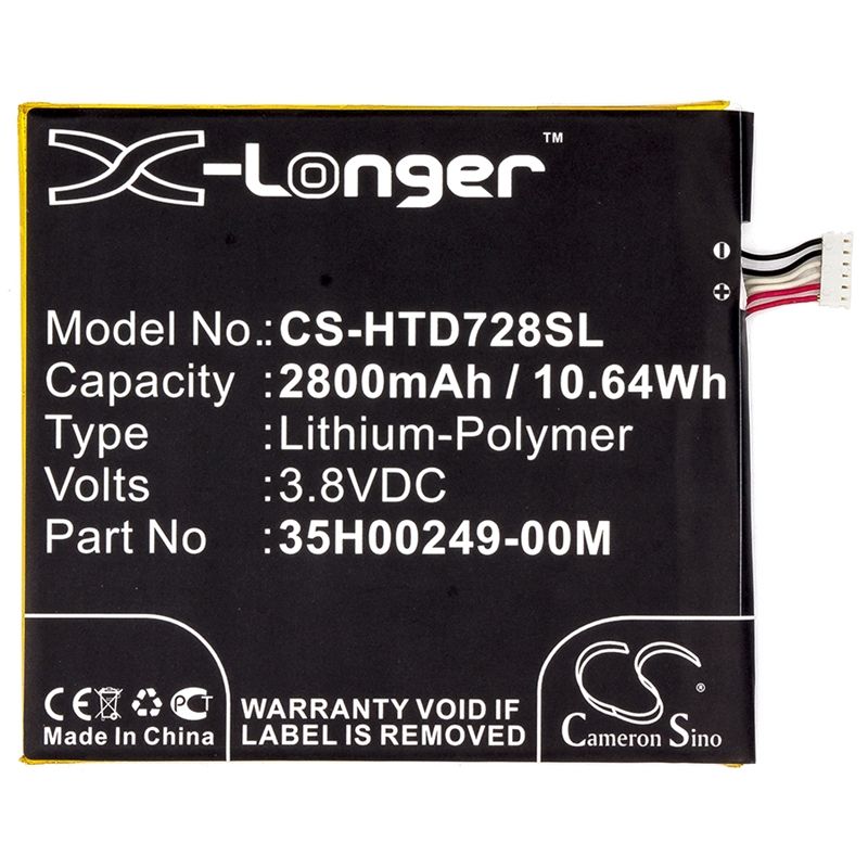 Li-polymer Battery Fits Htc, D728, D728t, D728w 3.8v, 2800mah Mobile & SmartPhone Cameron Sino Technology Limited